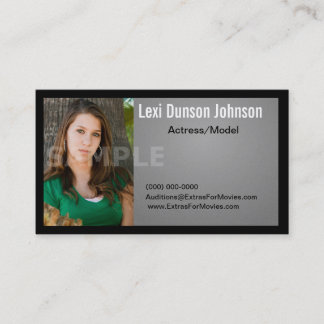 Headshot Business Card Models or Actors