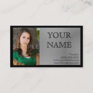 Headshot Business Cards Black/Grey