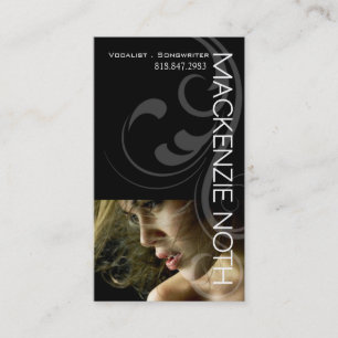 Headshot for Vocalist Songwriter Singer Business Card