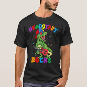 Headstart Rocks T-Rex Dinosaur Kids Back To School T-Shirt