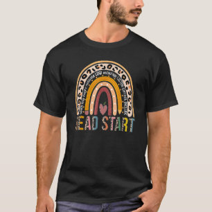 Headstart Teacher Rainbow Early Childhood 100 Days T-Shirt