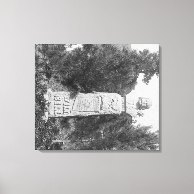 Headstone of Wild Bill Hickock's Grave Photograp Canvas Print (Front)
