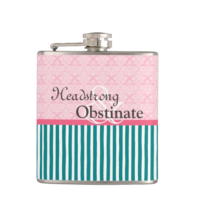 Headstrong and Obstinate Flask (Front)