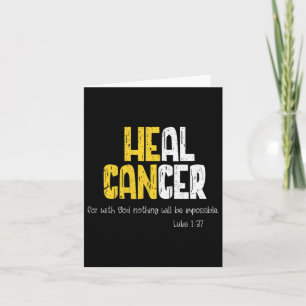 Heal Cancer Childhood Cancer Awareness  Card