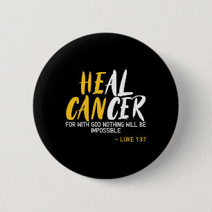 Heal Cancer Childhood Cancer Awareness Month Suppo 6 Cm Round Badge