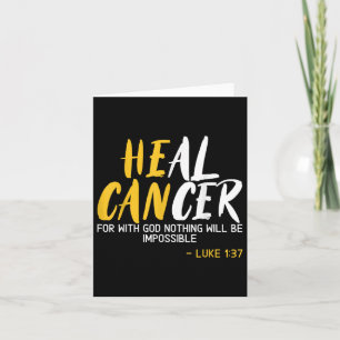 Heal Cancer Childhood Cancer Awareness Month Suppo Card