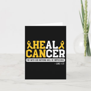 Heal Cancer Childhood Cancer Awareness Month Suppo Card