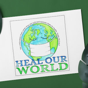 Heal Our World Inspirational Postcard