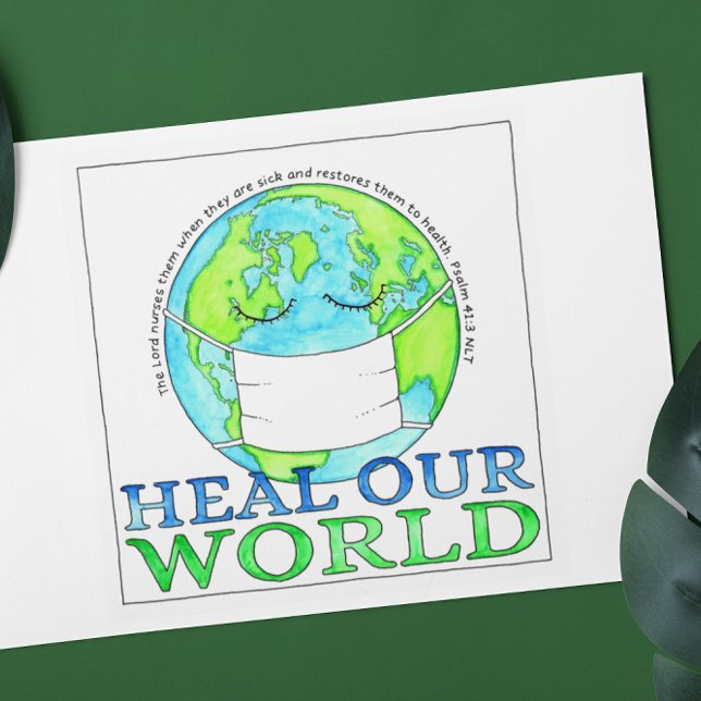 Heal Our World Inspirational Postcard (Creator Uploaded)