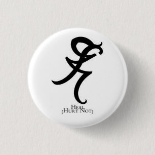Heal Rune Mortal Instruments 3 Cm Round Badge