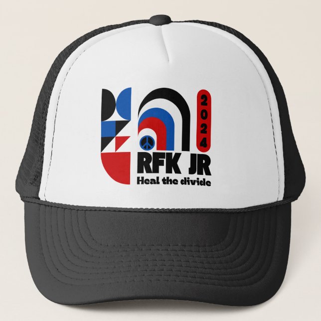"Heal the Divide" RFK Jr Kennedy 2024 Retro Trucker Hat (Front)