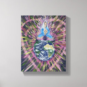 Heal the World energy art canvas, 8x10 Canvas Print