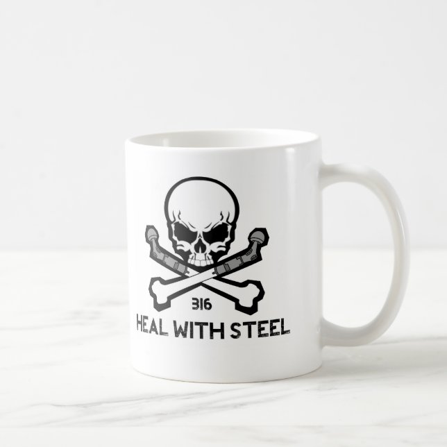 Heal With Steel.jpg Coffee Mug (Right)