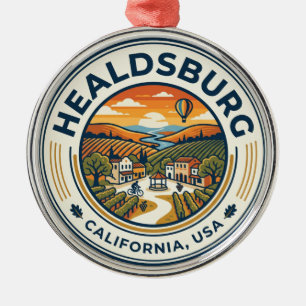 Healdsburg, California, USA California Metal Tree Decoration
