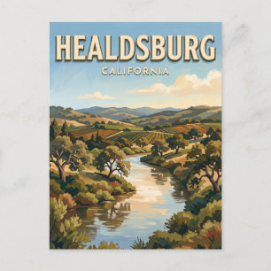 Healdsburg Russian River Waterfront California Postcard