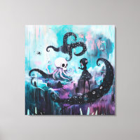 Healer Octopus Skull Magical Witchy Goth AI Art