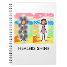 "HEALERS SHINE"  ♥ Spiral Noteb