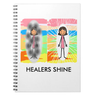 "HEALERS SHINE"  ♥ Spiral Noteb Notebook