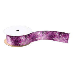 Healing Amethyst Gemstone Satin Ribbon