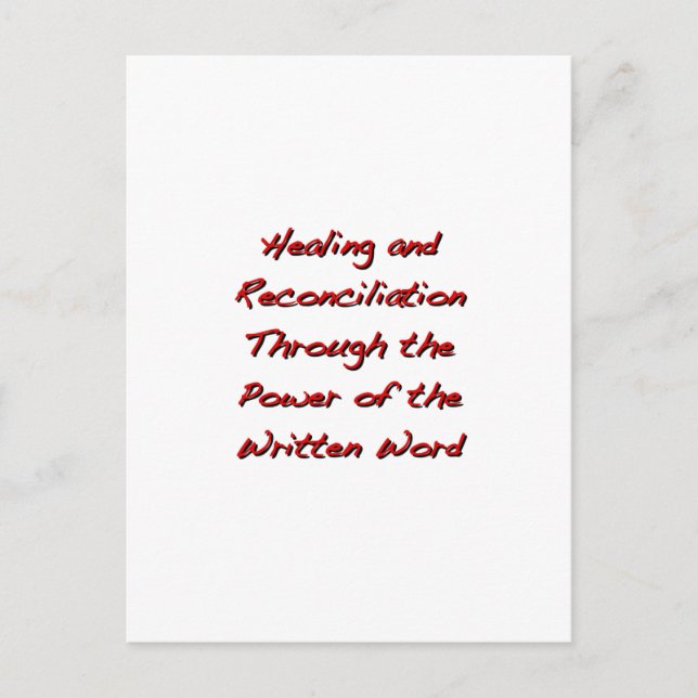 Healing and Reconciliation Postcard (Front)