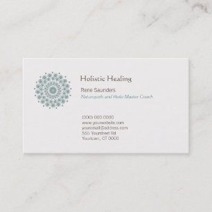 Healing Arts and Natural Healing Circle Logo Business Card