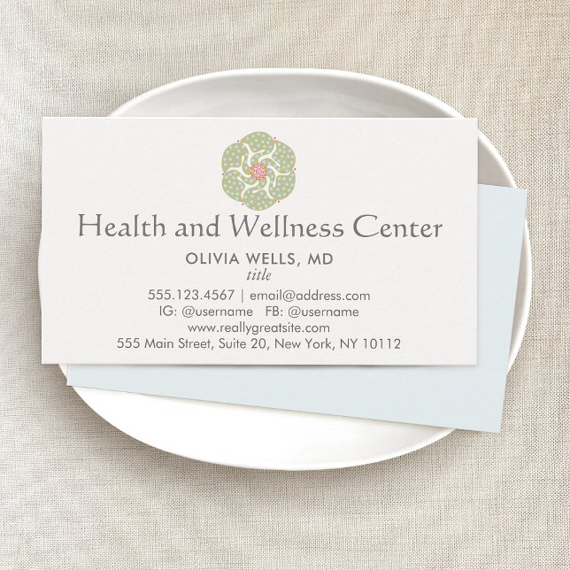 Healing Arts Health and Wellness Business Card (Creator Uploaded)