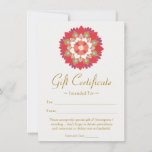 Healing Arts  Red Lotus Flower Gift Certificate<br><div class="desc">A perfect gift certificate appropriately designed. Lotus design great for those in the natural health and wellness professions.</div>