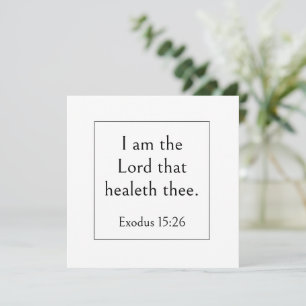 Healing Bible Verse, Exodus 15:26 Scripture,