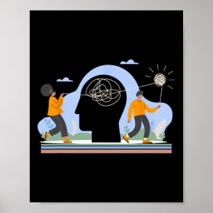 Healing Brain Mental Health Awareness Prevent Suic Poster