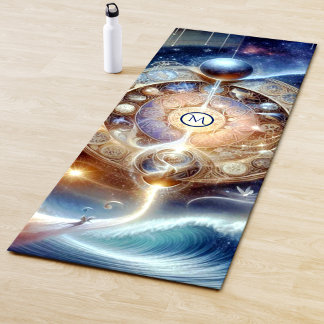 Healing Celestial Spiritual Wave Monogram Yoga Mat