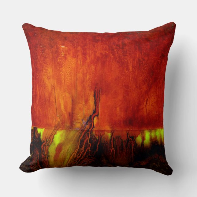 Healing Colours RED Throw Pillow -2 Different Side (Front)