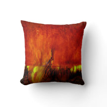 Healing Colours RED Throw Pillow by Leanne Venier