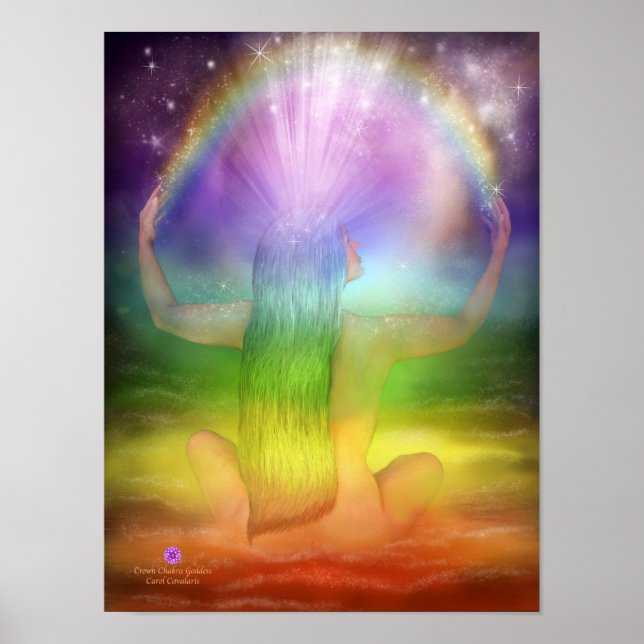 Healing Crown Chakra Goddess Art Poster/Print Poster (Front)