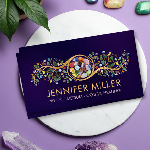 Healing Crystals Foliage Ornament  Business Card