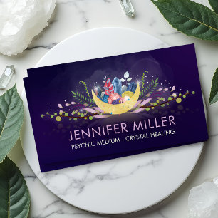 Healing Crystals Moon  Business Card