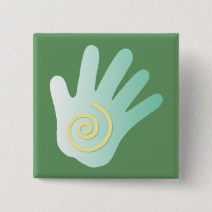 Healing Hand 15 Cm Square Badge