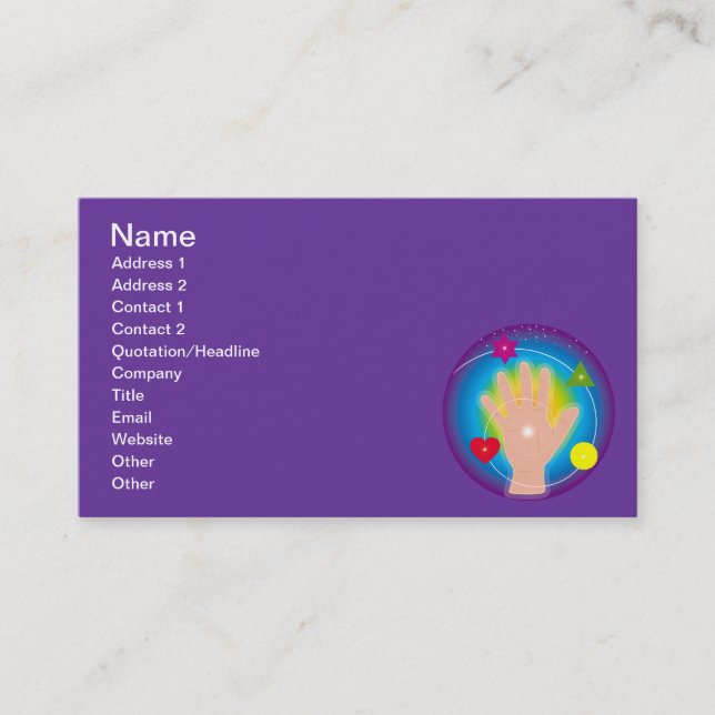 Healing Hand Business Card (Front)