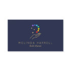Healing Hand Logo Reiki, Massage Therapy Dark Blue