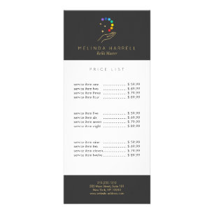 Healing Hand Logo Reiki, Massage, Wellness Grey Rack Card