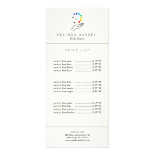 Healing Hand Logo Reiki, Massage, Wellness Ivory Rack Card