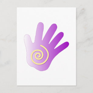 Healing Hand - Purple Postcard
