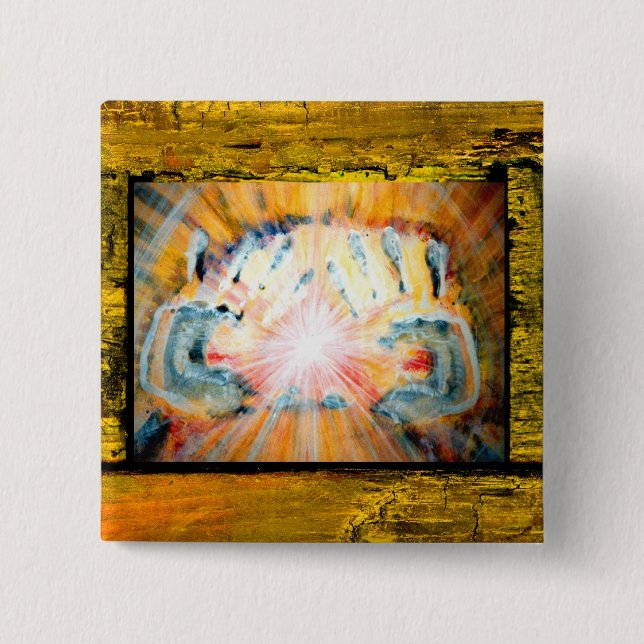 Healing Hands 15 Cm Square Badge (Front)