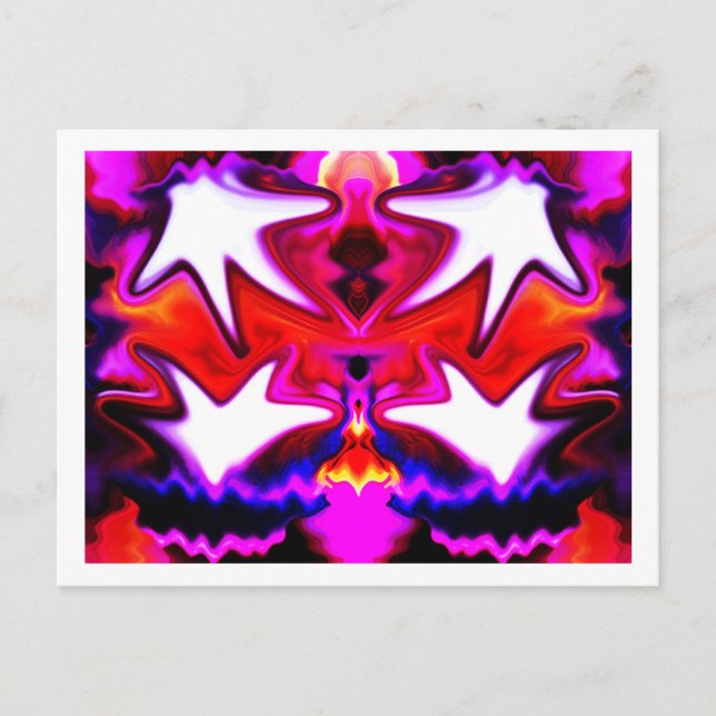 Healing hands art postcard (Front)