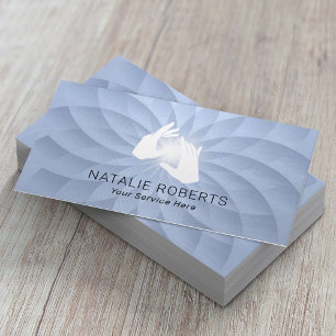 Healing Hands Blue Spiral Massage Spa Salon Business Card