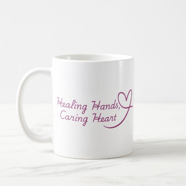 Healing Hands Caring Heart Nurse Mug (Left)