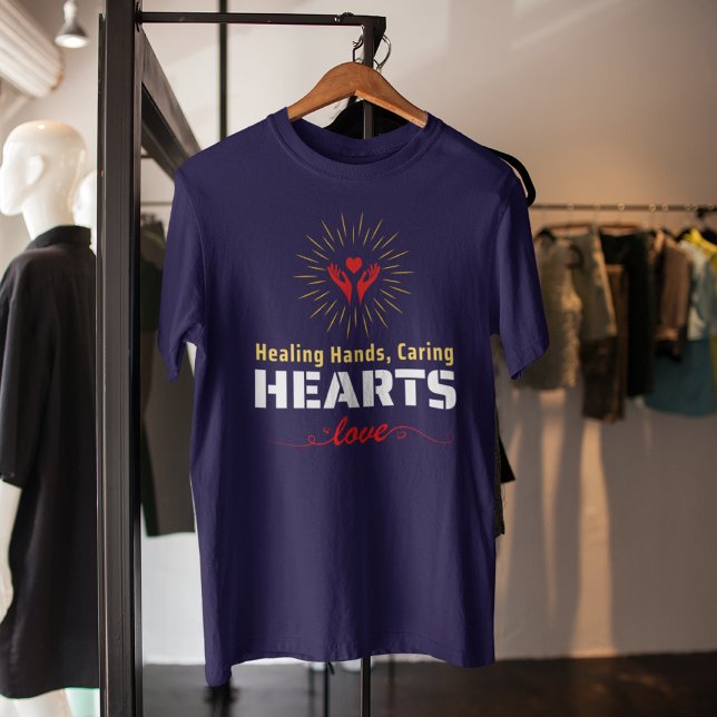 Healing Hands, Caring Hearts – Crystals & Gifts  T-Shirt (Creator Uploaded)