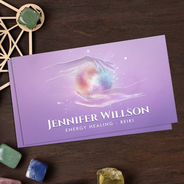 Healing Hands- Energy Healing - Reiki Business Card (Creator Uploaded)