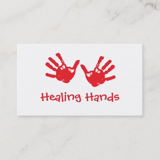 Healing Hands Massage - Reiki Business Card (Front)