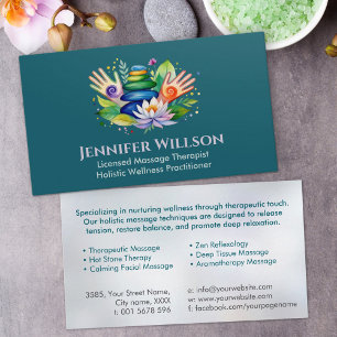 Healing Hands Massage Therapist Business Card