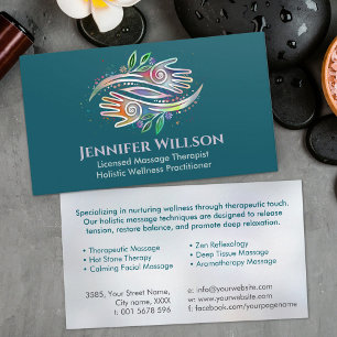 Healing Hands Massage Therapist Business Card